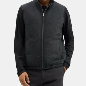 Theory Wool Charcoal Insulated Puffer Vest